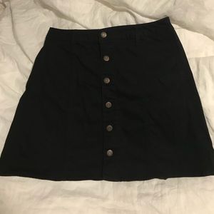 Black Button Down Skirt